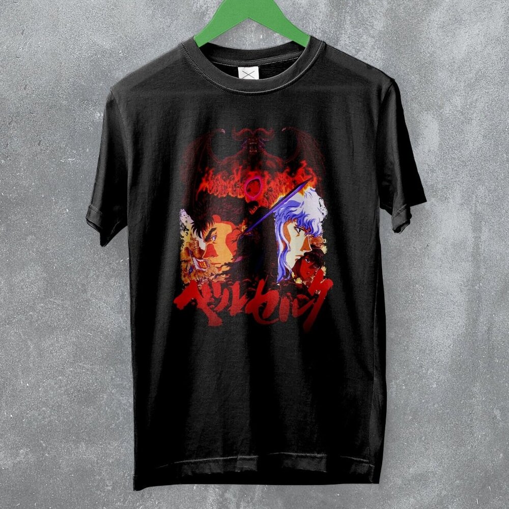 Berserk Guts Griffith Dark Fantasy Manga Anime Graphic Warrior Art T-Shirt 168
